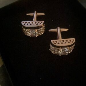 Men’s Rose Gold CZ cuff links